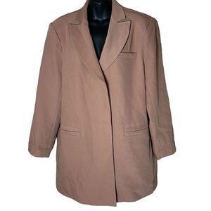 Mare mare x Anthropologie women’s classic tie blazer (missing belt) long line
